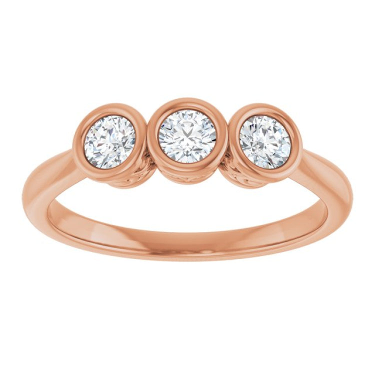 10K Rose Gold 1/3 CTW Lab-Grown Diamond Anniversary Band