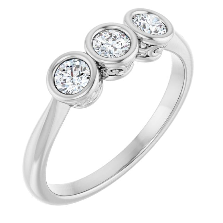 10K White Gold 1/3 CTW Lab-Grown Diamond Anniversary Band