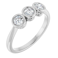 10K White Gold 3/8 CTW Lab-Grown Diamond Anniversary Band