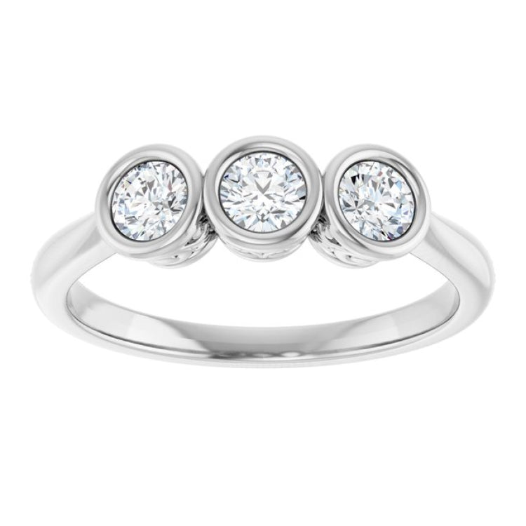 10K White Gold 3/8 CTW Lab-Grown Diamond Anniversary Band