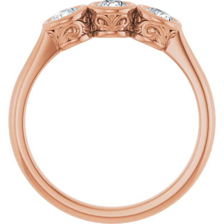 10K Rose Gold 1/2 CTW Lab-Grown Diamond Anniversary Band