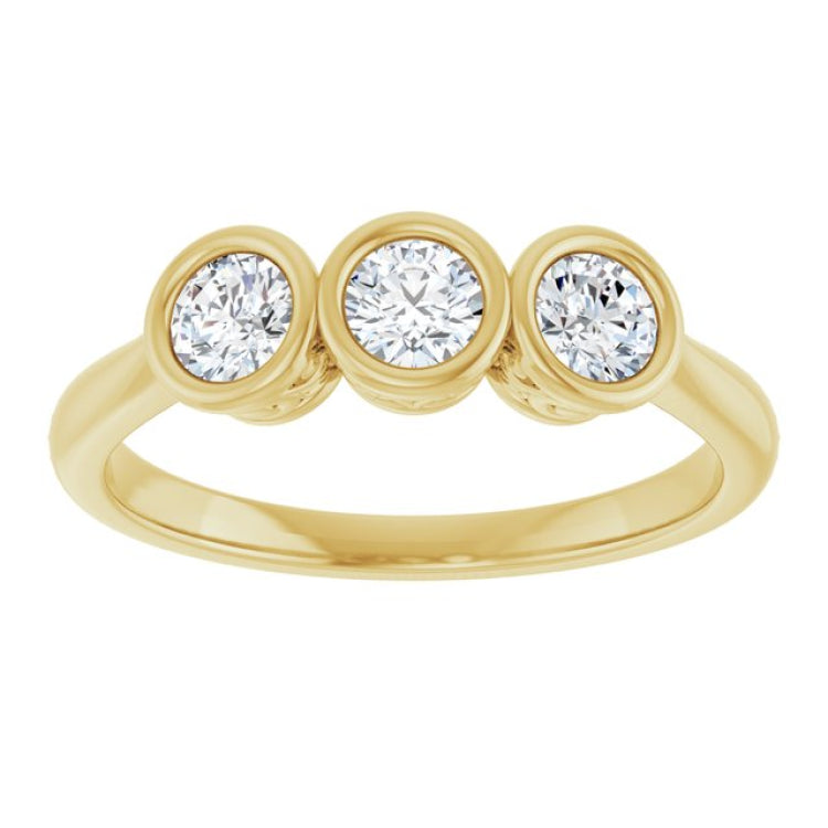 10K Yellow Gold 1/2 CTW Lab-Grown Diamond Anniversary Band