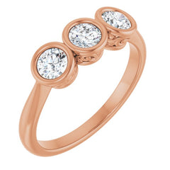 10K Rose Gold 1/2 CTW Lab-Grown Diamond Anniversary Band