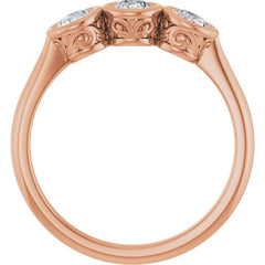 10K Rose Gold 1/2 CTW Lab-Grown Diamond Anniversary Band