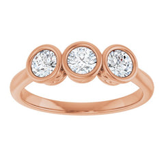 10K Rose Gold 1/2 CTW Lab-Grown Diamond Anniversary Band