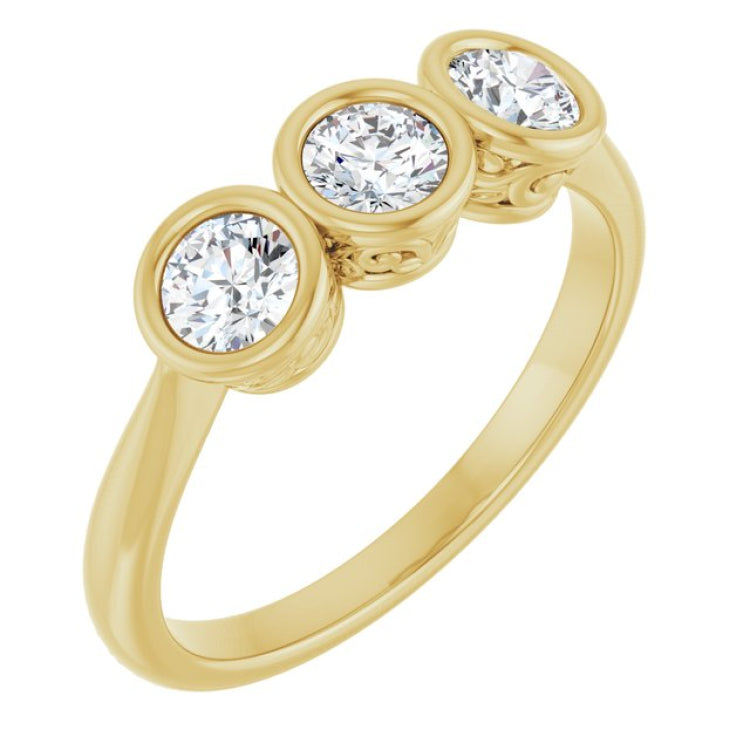 10K Yellow Gold 1/2 CTW Lab-Grown Diamond Anniversary Band
