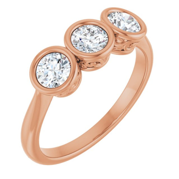 10K Rose Gold 3/4 CTW Lab-Grown Diamond Anniversary Band
