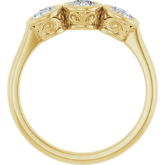 10K Yellow Gold 3/4 CTW Lab-Grown Diamond Anniversary Band