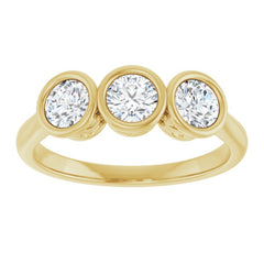 10K Yellow Gold 3/4 CTW Lab-Grown Diamond Anniversary Band