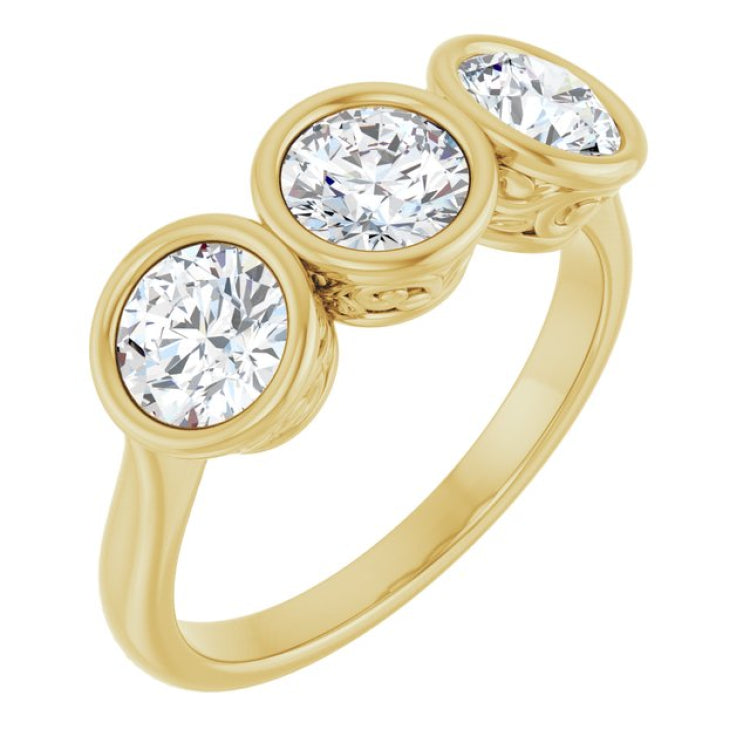 10K Yellow Gold 1 1/2 CTW Lab-Grown Diamond Anniversary Band