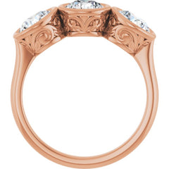 10K Rose Gold 2 1/5 CTW Lab-Grown Diamond Anniversary Band