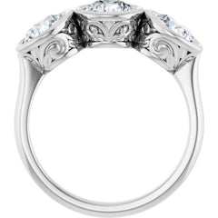 10K White Gold 2 3/8 CTW Lab-Grown Diamond Anniversary Band