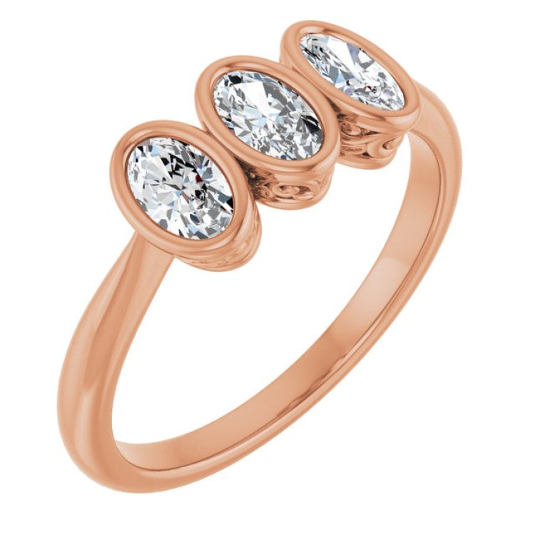 10K Rose Gold 1/2 CTW Lab-Grown Diamond Anniversary Band