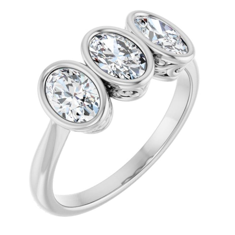 10K White Gold 1 1/5 CTW Lab-Grown Diamond Anniversary Band