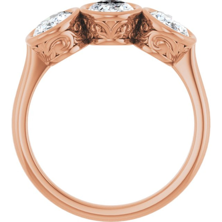 10K Rose Gold 2 1/4 CTW Lab-Grown Diamond Anniversary Band