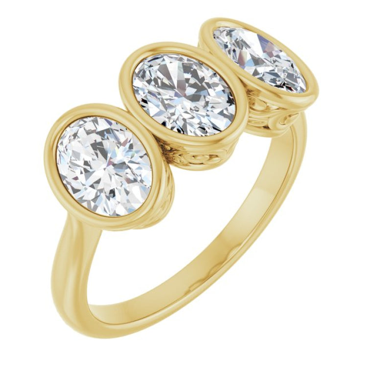 10K Yellow Gold 2 1/4 CTW Lab-Grown Diamond Anniversary Band