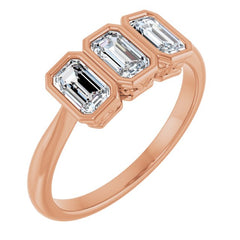 10K Rose Gold 9/10 CTW Lab-Grown Diamond Anniversary Band