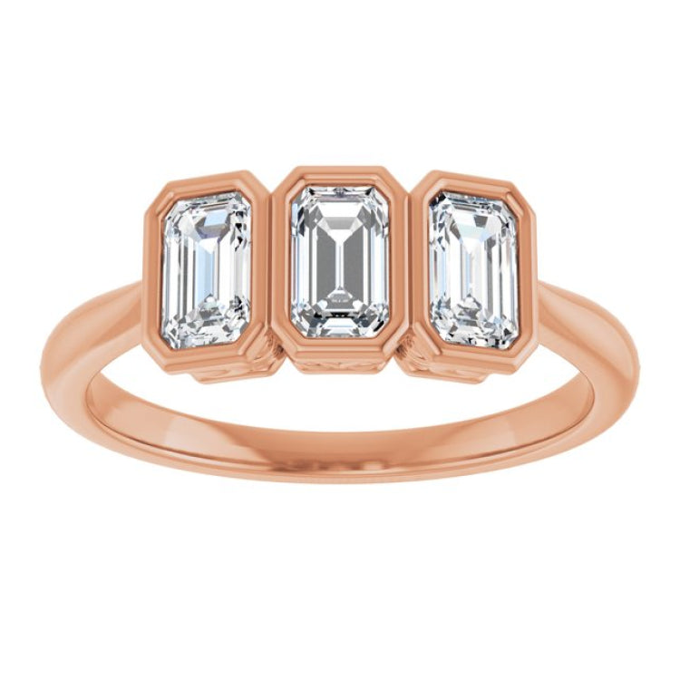 10K Rose Gold 9/10 CTW Lab-Grown Diamond Anniversary Band