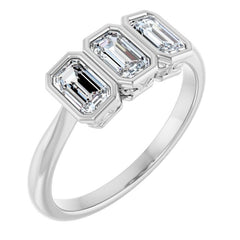 10K White Gold 9/10 CTW Lab-Grown Diamond Anniversary Band