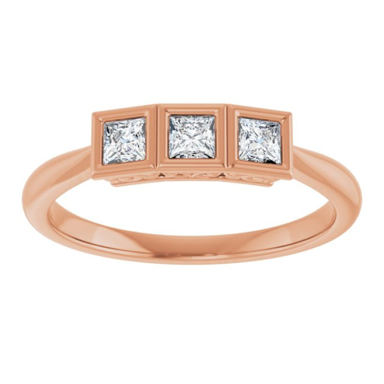 10K Rose Gold 1/4 CTW Lab-Grown Diamond Anniversary Band
