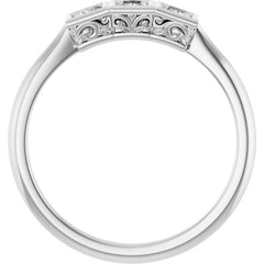 10K White Gold 1/4 CTW Lab-Grown Diamond Anniversary Band