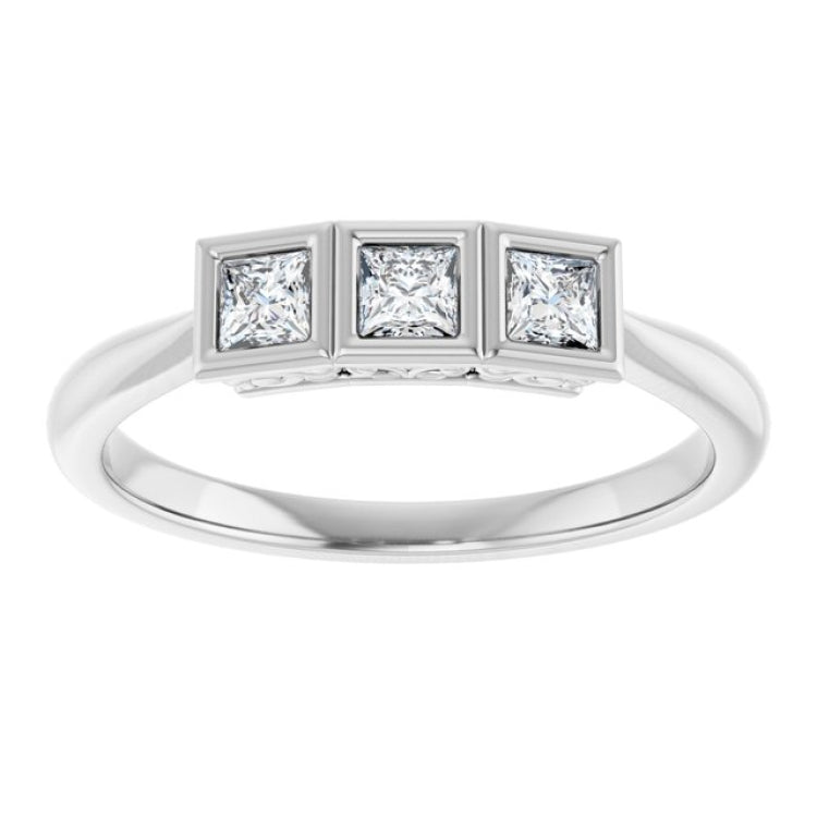 10K White Gold 1/4 CTW Lab-Grown Diamond Anniversary Band