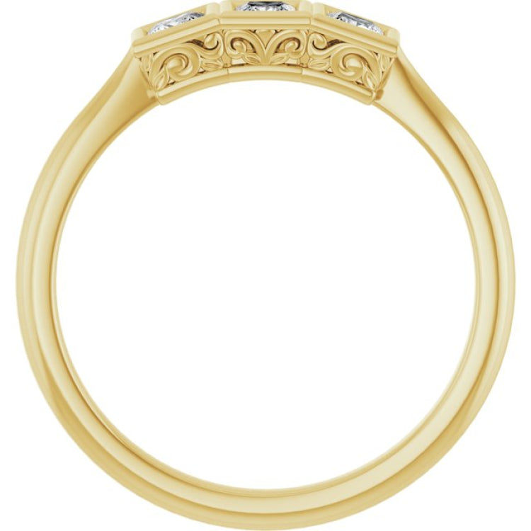 10K Yellow Gold 1/4 CTW Lab-Grown Diamond Anniversary Band
