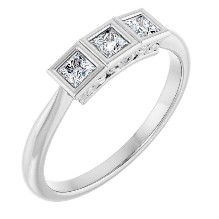 10K White Gold 1/3 CTW Lab-Grown Diamond Anniversary Band