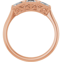 10K Rose Gold 1 1/6 CTW Lab-Grown Diamond Anniversary Band