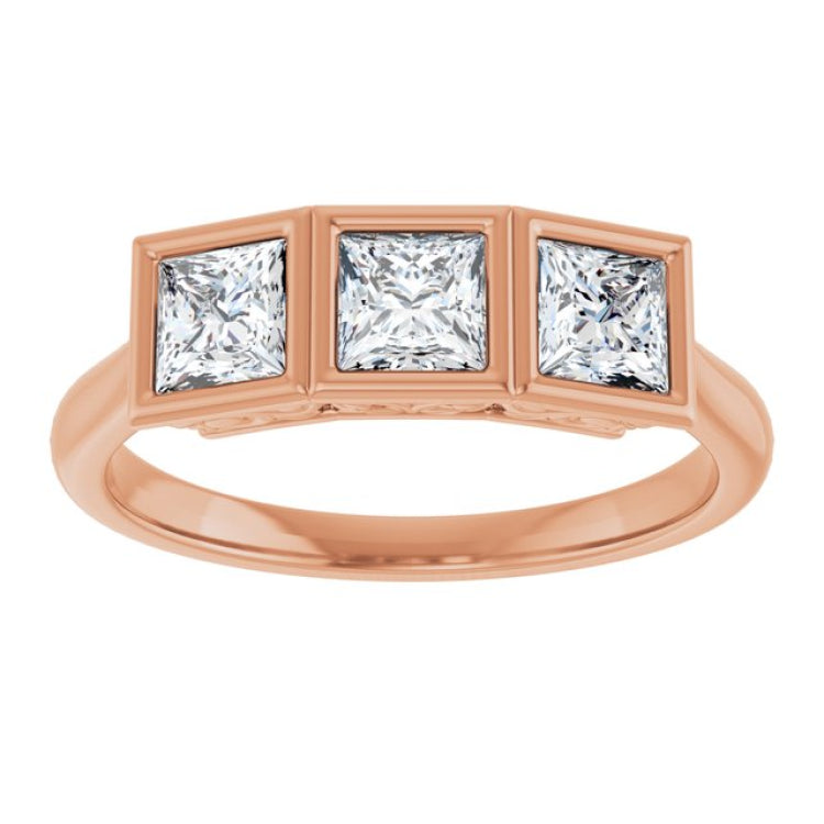 10K Rose Gold 1 1/6 CTW Lab-Grown Diamond Anniversary Band