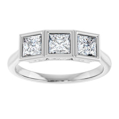 10K White Gold 1 1/6 CTW Lab-Grown Diamond Anniversary Band