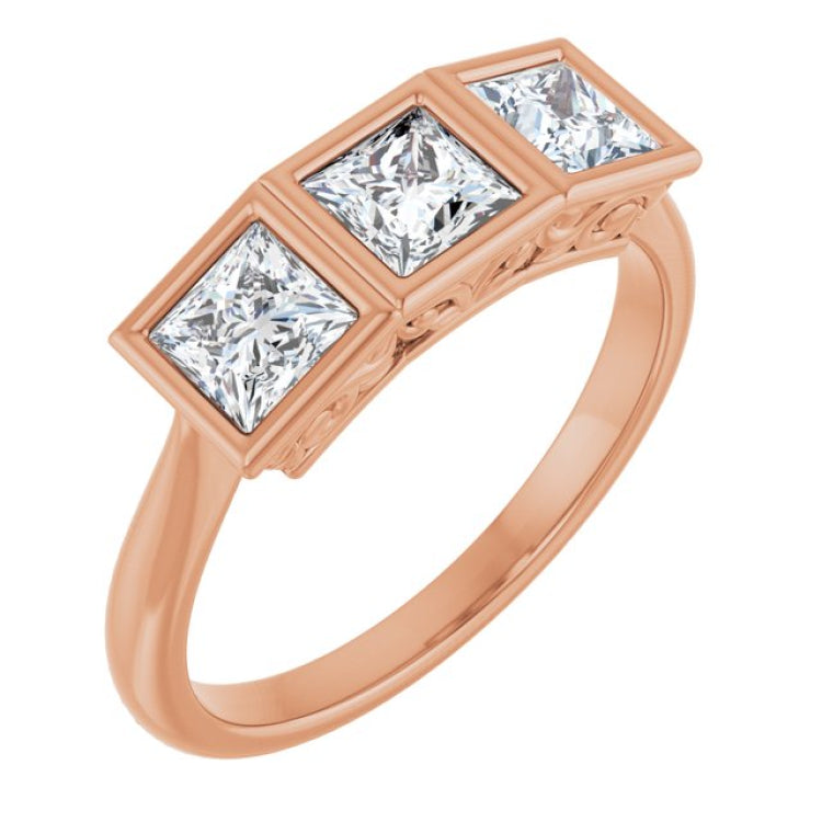 10K Rose Gold 1 1/5 CTW Lab-Grown Diamond Anniversary Band