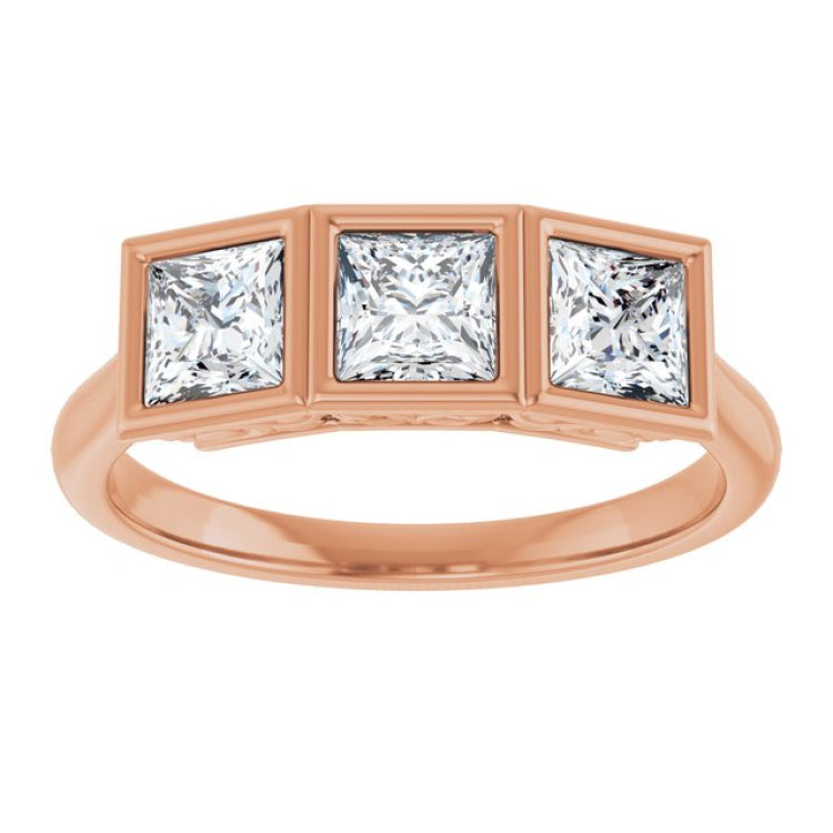 10K Rose Gold 1 1/5 CTW Lab-Grown Diamond Anniversary Band