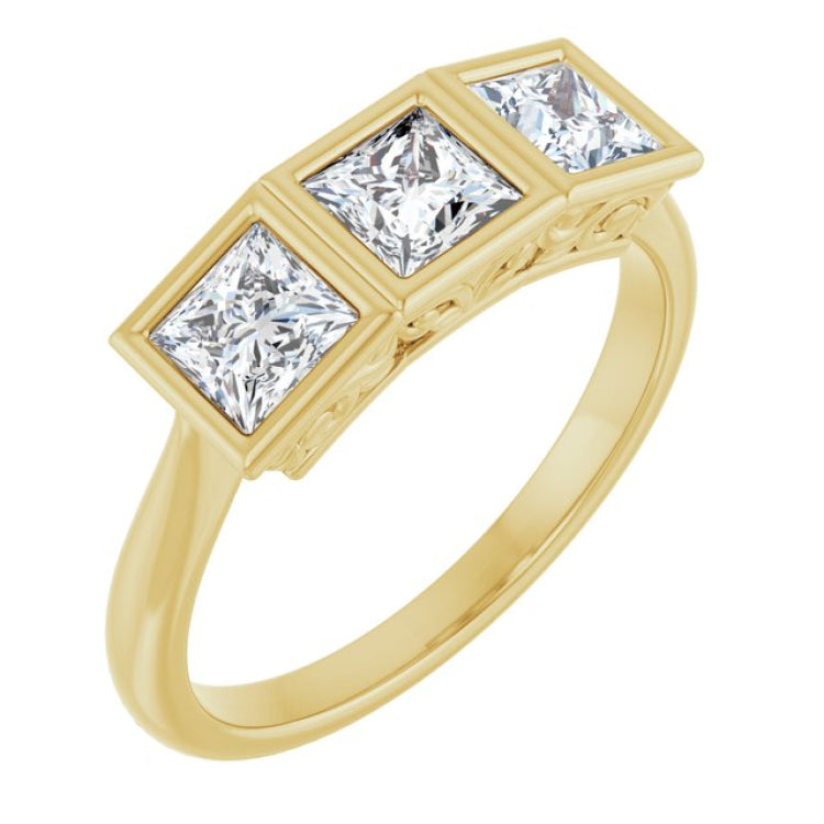 10K Yellow Gold 1 1/5 CTW Lab-Grown Diamond Anniversary Band