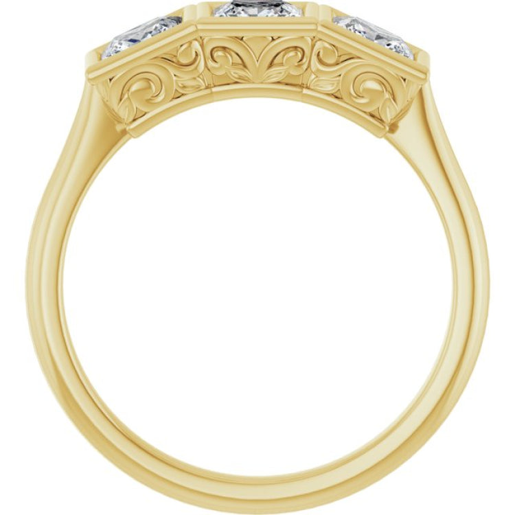 10K Yellow Gold 1 1/5 CTW Lab-Grown Diamond Anniversary Band