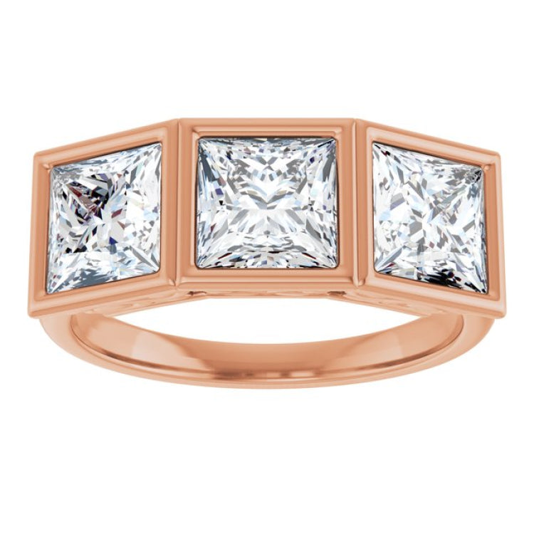 10K Rose Gold 3 1/5 CTW Lab-Grown Diamond Anniversary Band