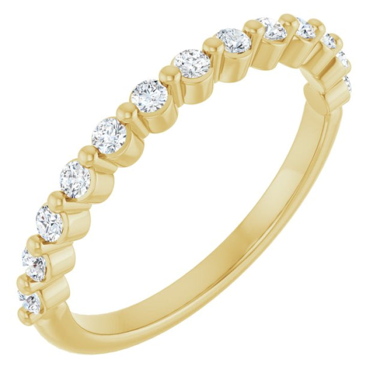 10K Yellow Gold 1/4 CTW Lab-Grown Diamond Anniversary Band