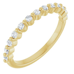 10K Yellow Gold 1/4 CTW Lab-Grown Diamond Anniversary Band