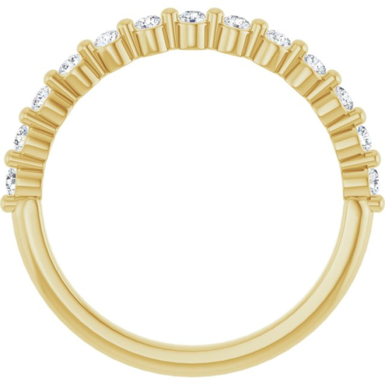 10K Yellow Gold 1/4 CTW Lab-Grown Diamond Anniversary Band