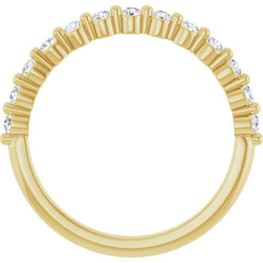 10K Yellow Gold 1/4 CTW Lab-Grown Diamond Anniversary Band
