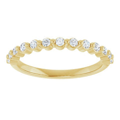 10K Yellow Gold 1/4 CTW Lab-Grown Diamond Anniversary Band