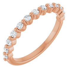 10K Rose Gold 1/4 CTW Lab-Grown Diamond Anniversary Band