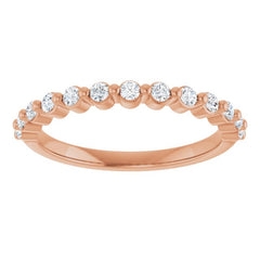10K Rose Gold 1/4 CTW Lab-Grown Diamond Anniversary Band