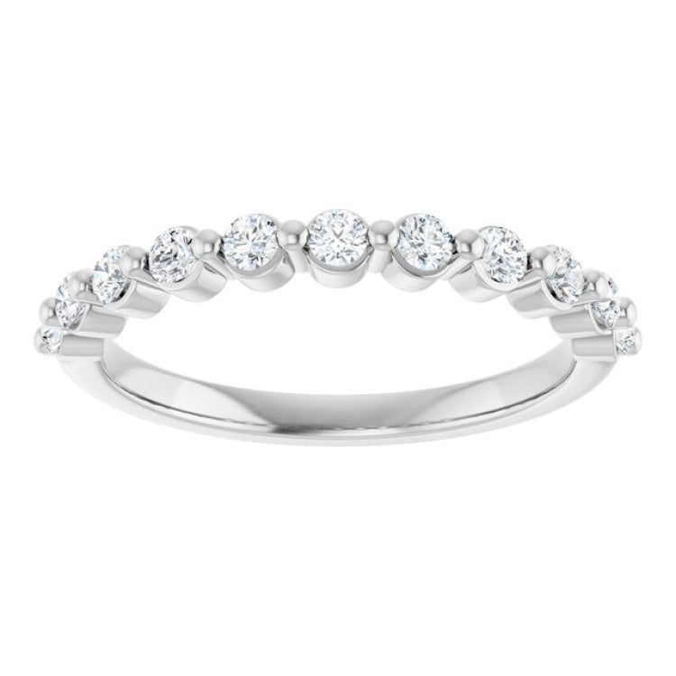 10K White Gold 1/3 CTW Lab-Grown Diamond Anniversary Band