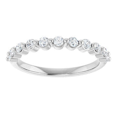 10K White Gold 1/3 CTW Lab-Grown Diamond Anniversary Band