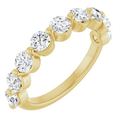 10K Yellow Gold 1 1/3 CTW Lab-Grown Diamond Anniversary Band