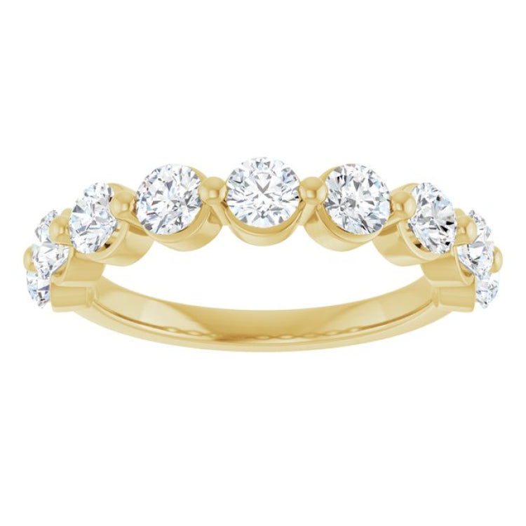10K Yellow Gold 1 1/3 CTW Lab-Grown Diamond Anniversary Band