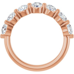 10K Rose Gold 1 1/3 CTW Lab-Grown Diamond Anniversary Band