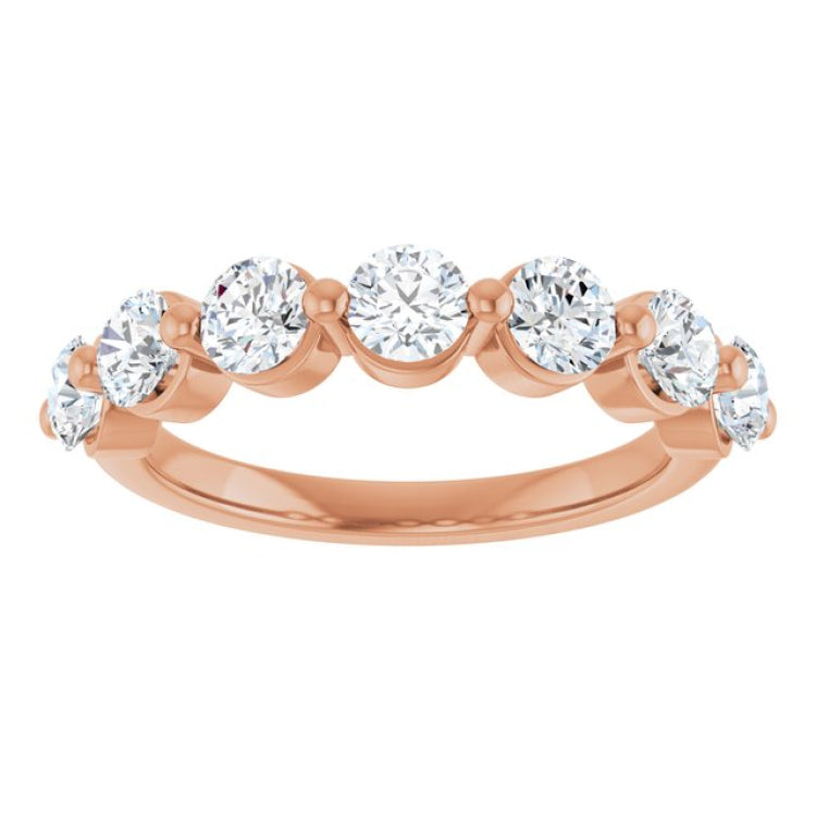 10K Rose Gold 1 1/3 CTW Lab-Grown Diamond Anniversary Band