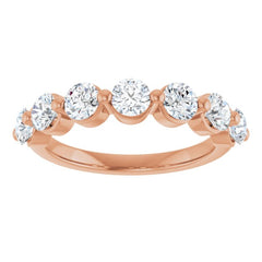 10K Rose Gold 1 1/3 CTW Lab-Grown Diamond Anniversary Band